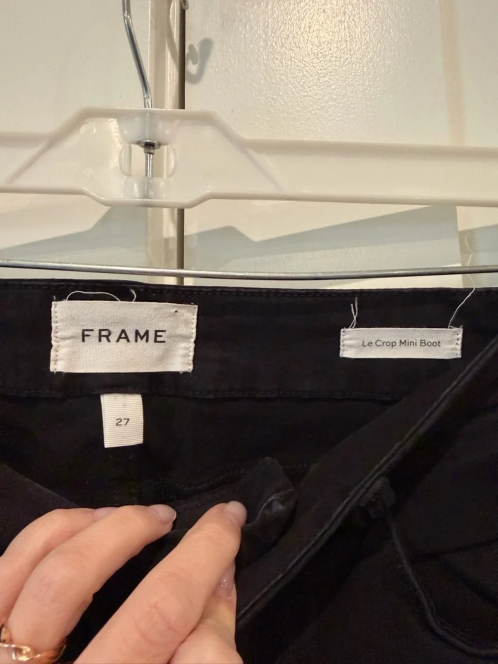 Frame Denim Black Le Crop Mini Boot in Size 27 EUC Day to Night Capsule Luxury - Picture 12 of 12